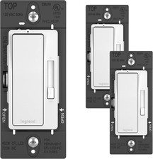 Legrand - Pass & Seymour Radiant CFL/LED Dimmer, White, 3-Pack All White 