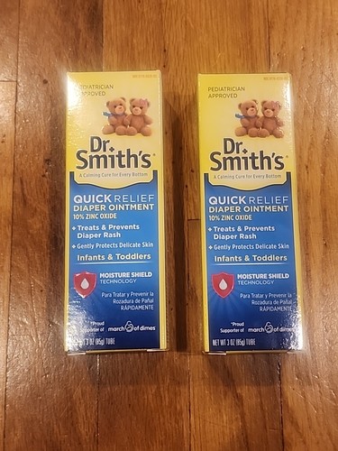 2-Dr. Smith's Quick Relief Diaper Rash Ointment, 10% zinc Oxide, 3 Oz ...