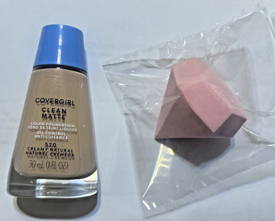 CoverGirl Clean Matte Liquid Oil Control Foundation 520 Creamy Natural + GIFT