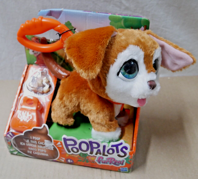 New! FurReal Friends Brown Puppy Poopsalot Poops A Lot with Leash