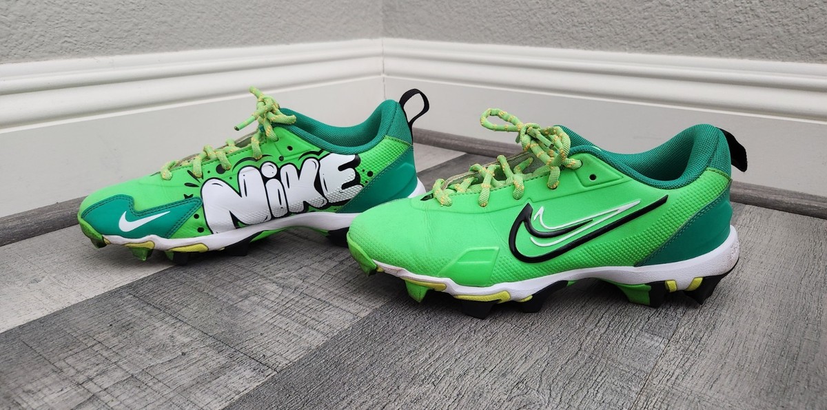 RARE Nike Force Trout 9 Keystone Baseball Cleats Green White Black