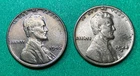 Two Lincoln Wheat pennies: 1944-S & 1945