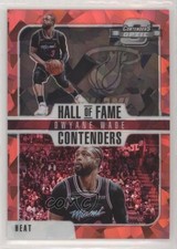 2018 Contenders Optic Hall of Fame Red Cracked Ice Prizm Dwyane Wade #19 HOF yw1