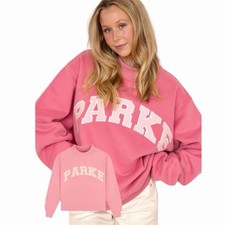 NIB Parke X PinkAid *RARE* Breast Cancer Awareness Mockneck Sweatshirt Sz S/M