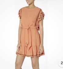 MSRP $148 Free People Weekend Brunch Dress Coral Size S