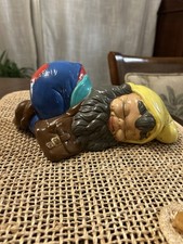 Vtg 1970s Ceramic Sleeping Garden Dwarf Gnome...