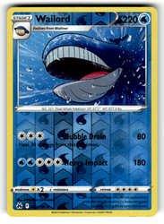 Wailord 032/159 Crown Zenith Reverse Holo Rare