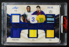 🌟 PELE MESSI MARADONA - 2019 Foglia ITG Nel Gioco Usato La Patch Maglia 10 /30