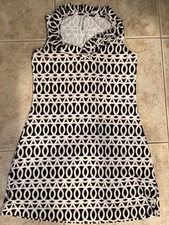 Lulu B Sleeveless Dress Ruffle Neck Size Smsll Geometric UPF 50 Cooling Cruise.