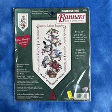 Dimensions 8724 Cross Stitch Kit Friends Gather Together Christmas Banner Sealed