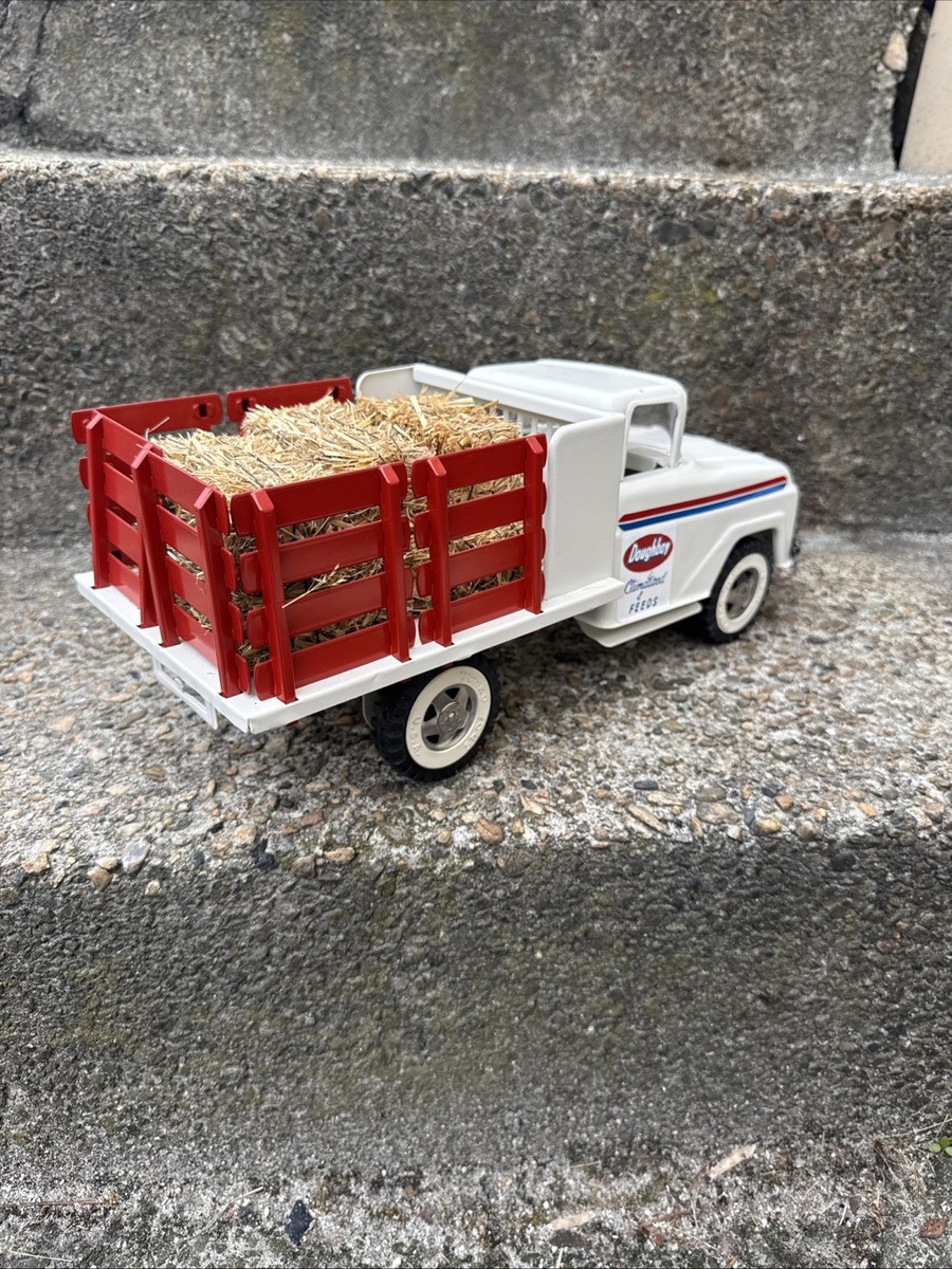 VINTAGE TONKA FARMS White Stake Farm Truck Horse Trailer Doughboy