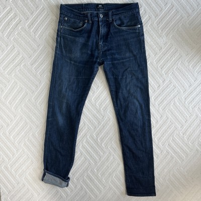 Edwin Jeans Herren W32 Blau Slim Taper Selvedge Denim Indigo Japan Dark Wash
