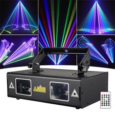Luce DJ Laser RGB 3D con DMX512, Telecomando e Attivazione Suono per Feste