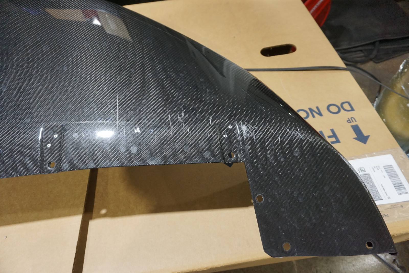 670175067 2022 Maserati MC20 Lower Front Bumper / Splitter Carbon Fiber Take Off