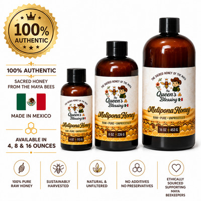 100% PURE MELIPONA RAW STINGLESS BEE HONEY NOT DILUTED FOOD GRD BOTTLE