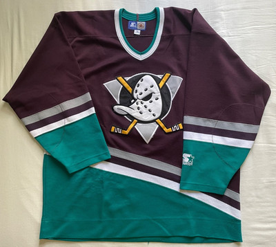 Vintage Anaheim Mighty Ducks Starter NHL Jersey Trikot XL Western Conference 90s
