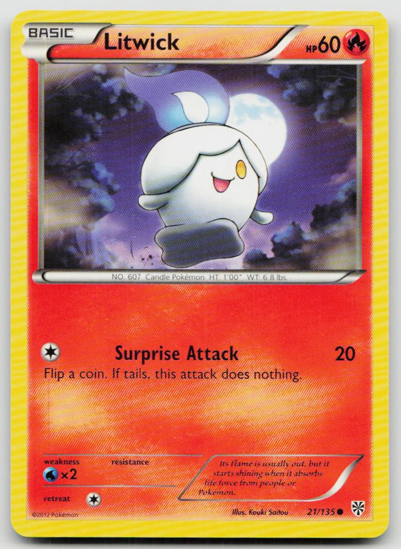 LP Litwick 21/135 Common Plasma Storm Pokemon