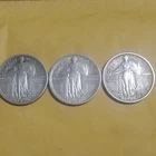 1917 Standing Liberty Silver Quarter Lot of 3 Uncertified US 25C  au full heads