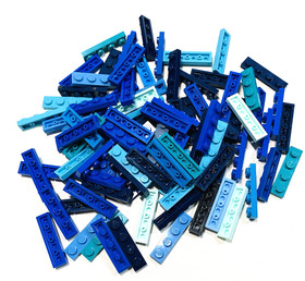 Lego Blue Plate 600pc Lot 2x16 2x14 2x8 2x6 2x4 2x3 2x2 1x12 1x10 1x8 1x6 1x4 +