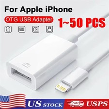To Camera USB Female OTG Connector Adapter Cable For Apple iPhone iPad iPod lot