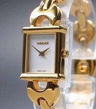 [Near MINT] Vintage GUCCI 1800L.2 Gold Qz Womens Watch w/ New Batt from Japan