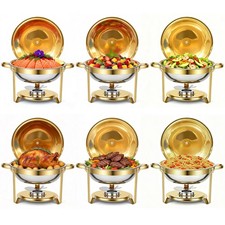 316 Stainless Steel Round Chafing Dishes for Buffet  Parties 9QT for party