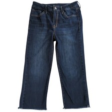 Seven7 Womens Straight Leg Jeans Blue Denim Size 10 Mid Rise Stretch Casual