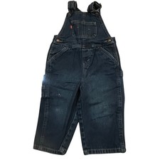 Levi  s Boy Denim Overalls 24M Blue Classic Bib Pants Western Cowboy Vintage Wash
