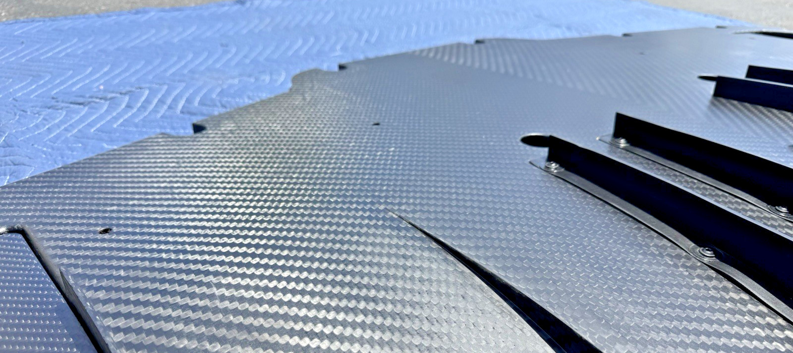 Ferrari 488 Challenge Carbon Fiber Front Bumper Splitter Undertray Panel Shield