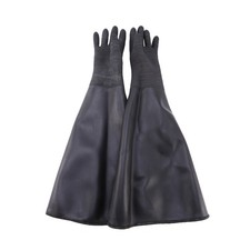 Rubber Black Sandblaster Gloves Stripe Abrasive Sand Blasting Gloves for7482