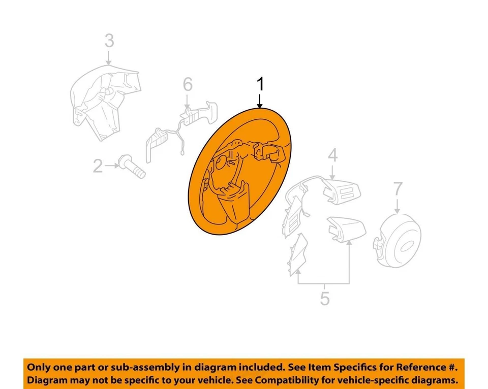 Рулевое колесо водителя черная кожа 34312AJ00AVH подходит для 2010-2014 SUBARUHERITAGE - Изображение 4 из 4