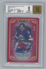 2019-20 UPPER DECK STATURE AUTOGRAPH RED TEEMU SELANNE AUTO /35 BGS 8 WINNIPEG