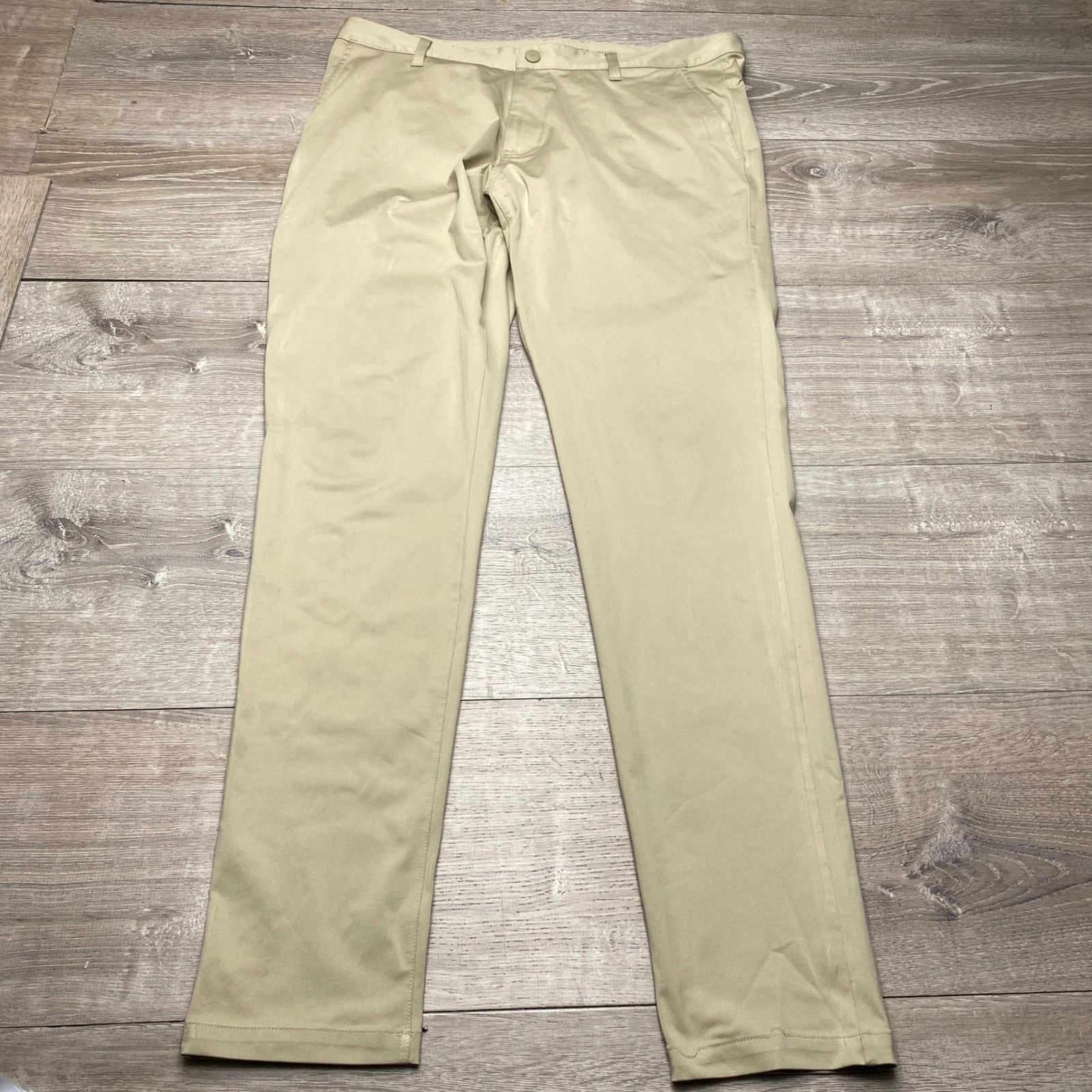 Rhone Pants Commuter Slim Mens 35 Khaki Tan Beige Performance Chino 100541 FA20