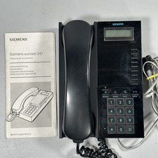 Siemens Euroset 241 Schnurgebundene Telefon Analog Retro 80er Schwarz Tasten VTG