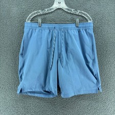 Lands End Swim Trunks Mens L Blue Lined Stretch Board Shorts Athletic