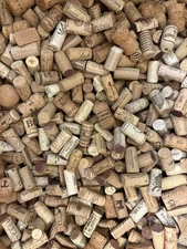 box of 100 wine corks printed great for crafts. lot of variety in the 100 count