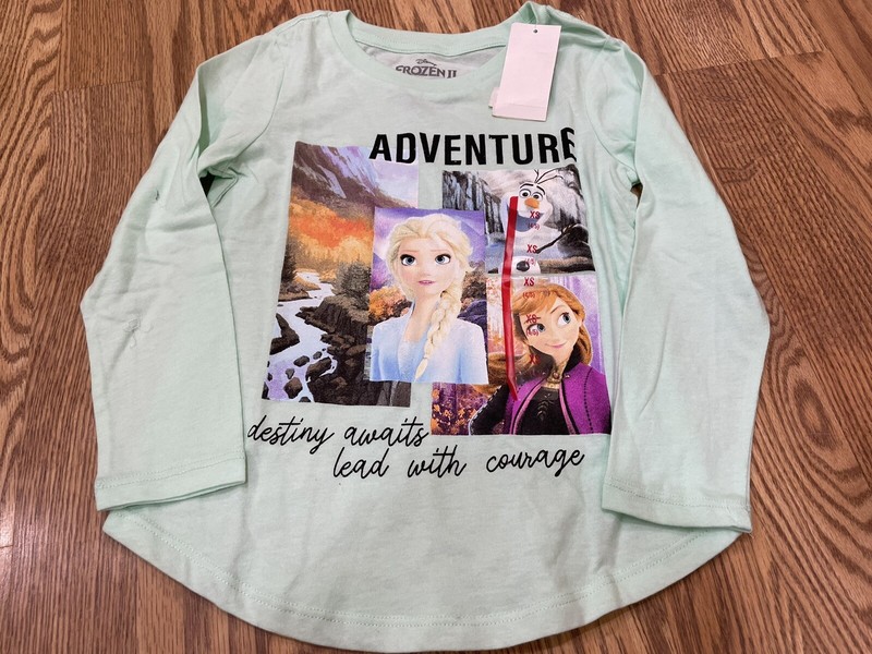 Girls Disney Frozen Long Sleeve Shirt XS 4/5 NWT