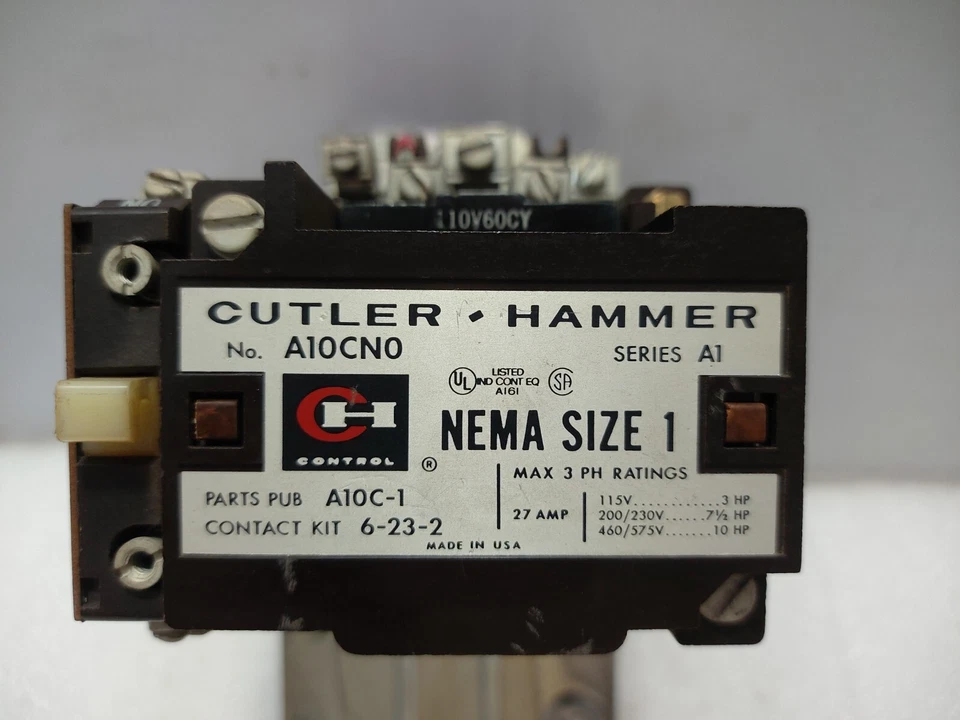 Cutler Hammer A10CN0 Démarreur NEMA Taille 1 Pièces Pub A10C-1 - Photo 3/4