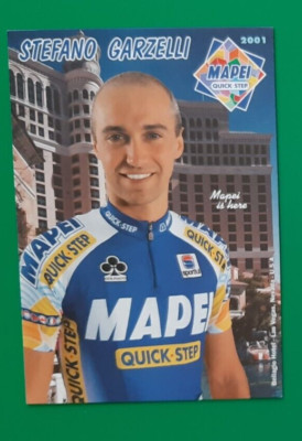 CYCLING cycling card STEFANO GARZELLI team MAPEI Quick Step 2001