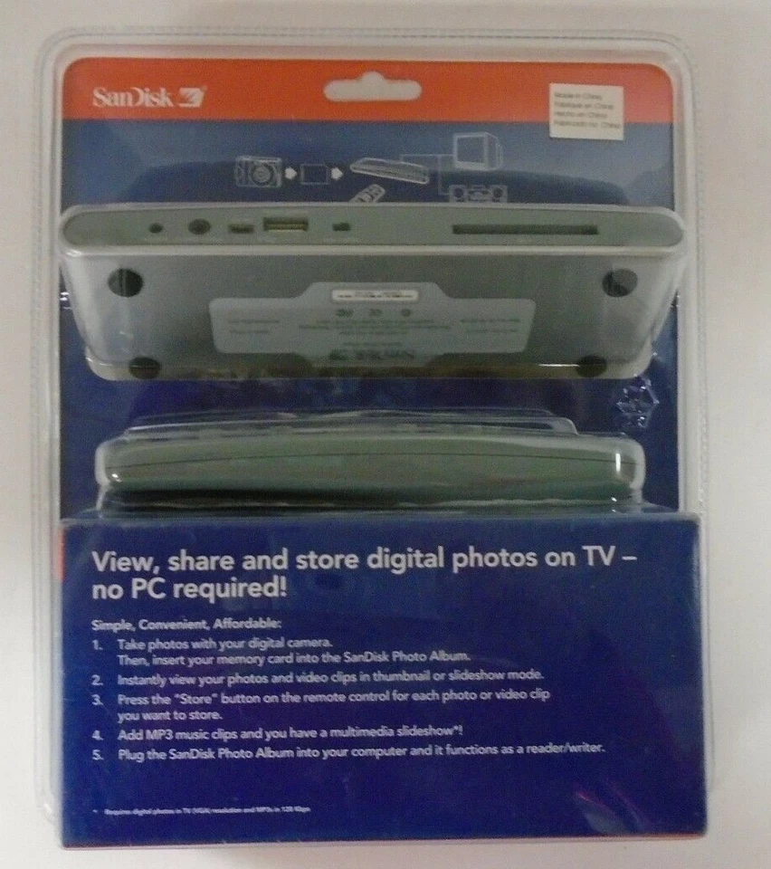 SANDISK Shoot & Store Digital Photo Album/Card Reader SDV2-A (View Photos on TV) - Image 4 of 4