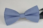 Men Men's 100% Cotton Dusky Dusty Blue Cornflower Blue Bow Tie Bowtie Wedding