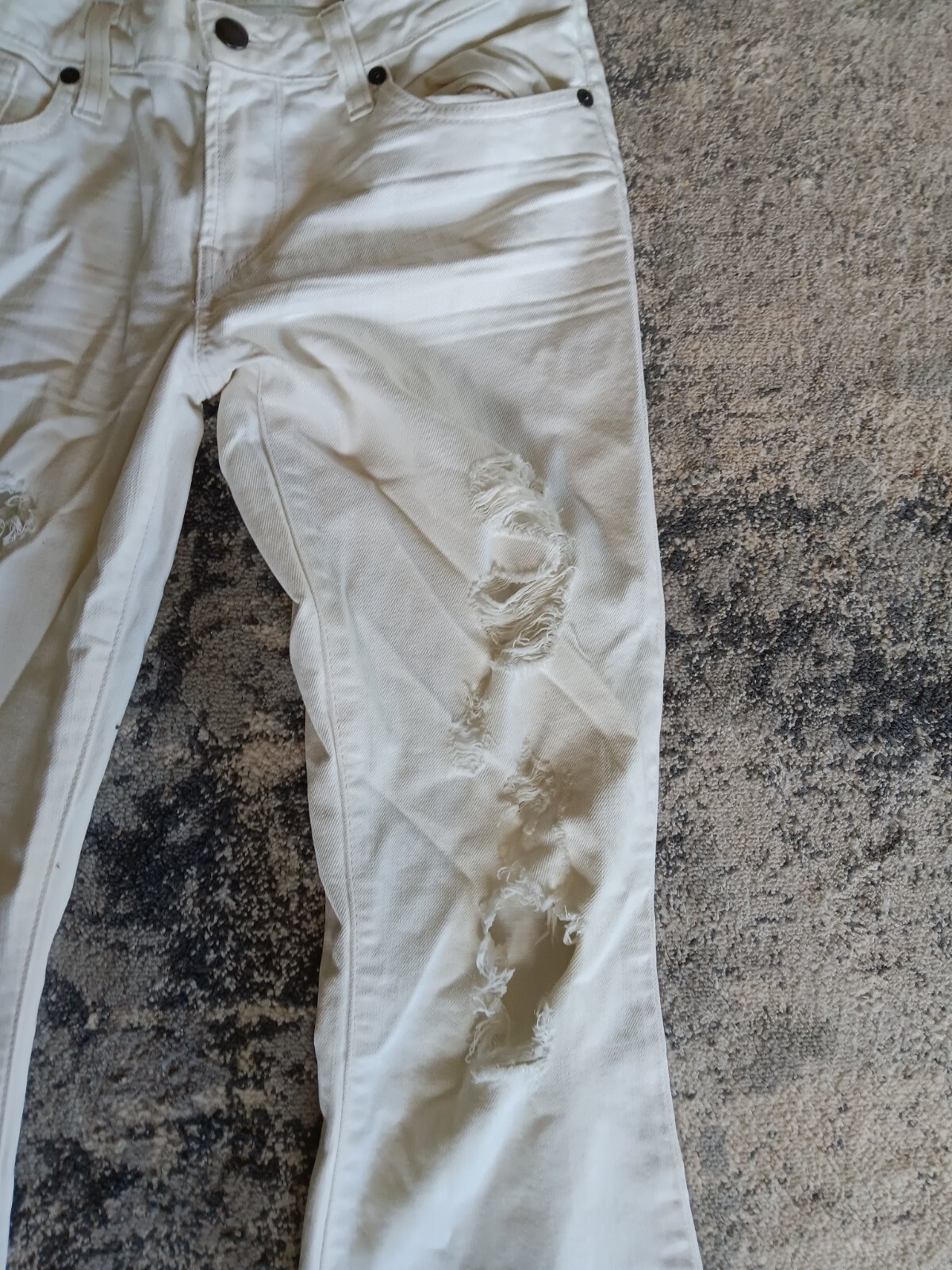 Work Custom Jeans Women Button Solid 5 Pocket Des… - image 2