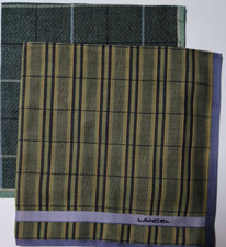 LOT OF 2 HANDKERCHIEF VINTAGE BANDANA PATTERN COTTON POCKET SQUARE HANKY