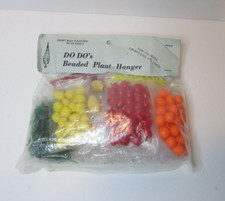 vtg beaded plant hanger craft kit Do Do's DIY 8mm faceted beads fruit shaped