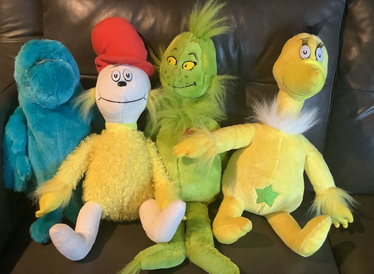 Dr. Seuss Plush Lot Kohls Cares Sam I Am Sneetches Big Fish Pink Fish *Nwt