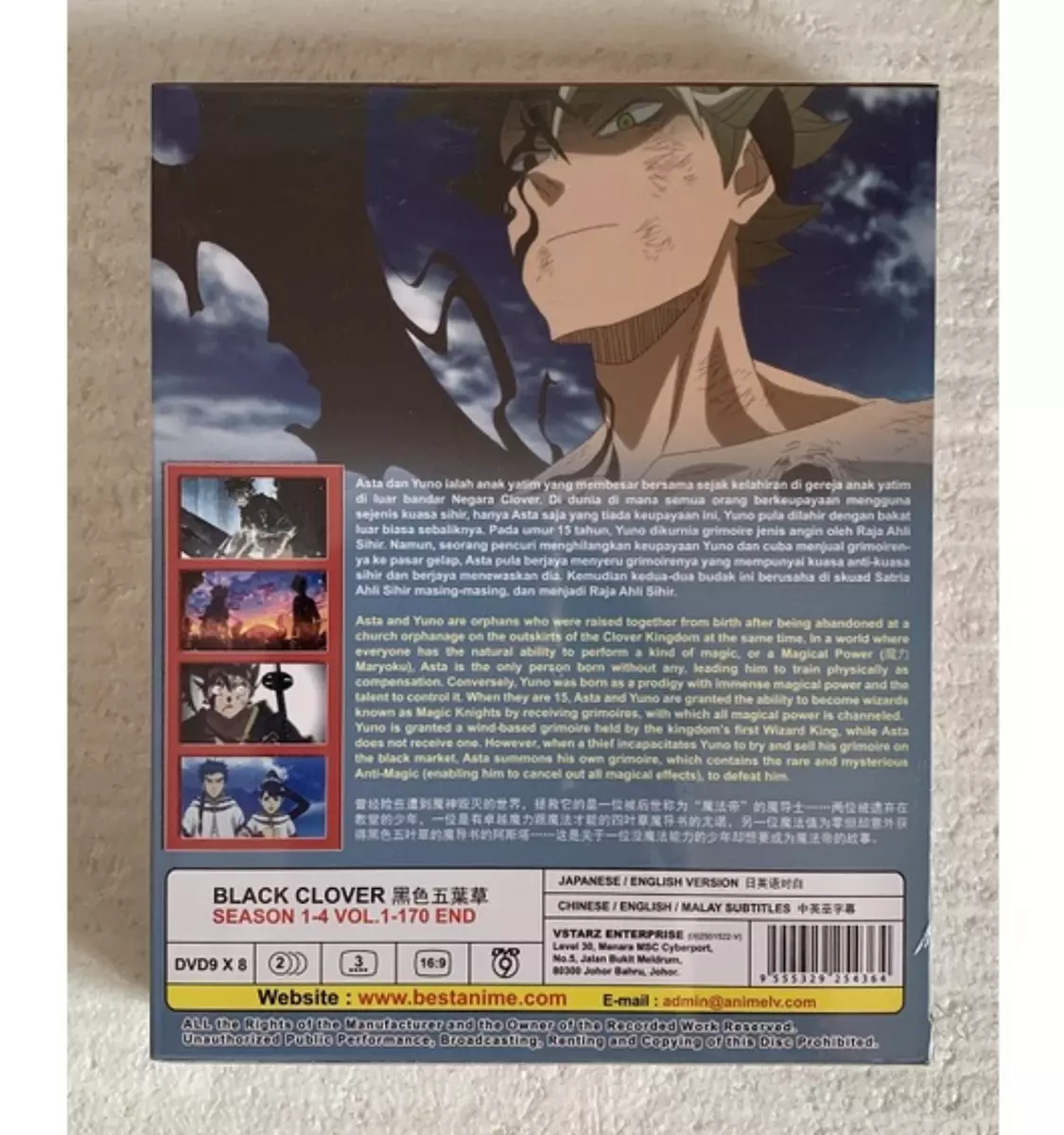 DVD Anime Black Clover Complete Boxset Season 1-4 Vol.1-170 End English  Dubbed