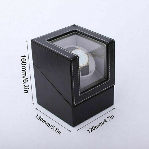 Luxury Automatic Single Watch Winder Mechanical Watch Winding Motor Leather Box - Picture 11 of 72