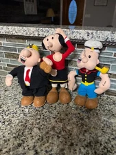 Vintage 1999 Popeye,Olive Oyl, Whimpy, Stuffins set of 3 CVS
