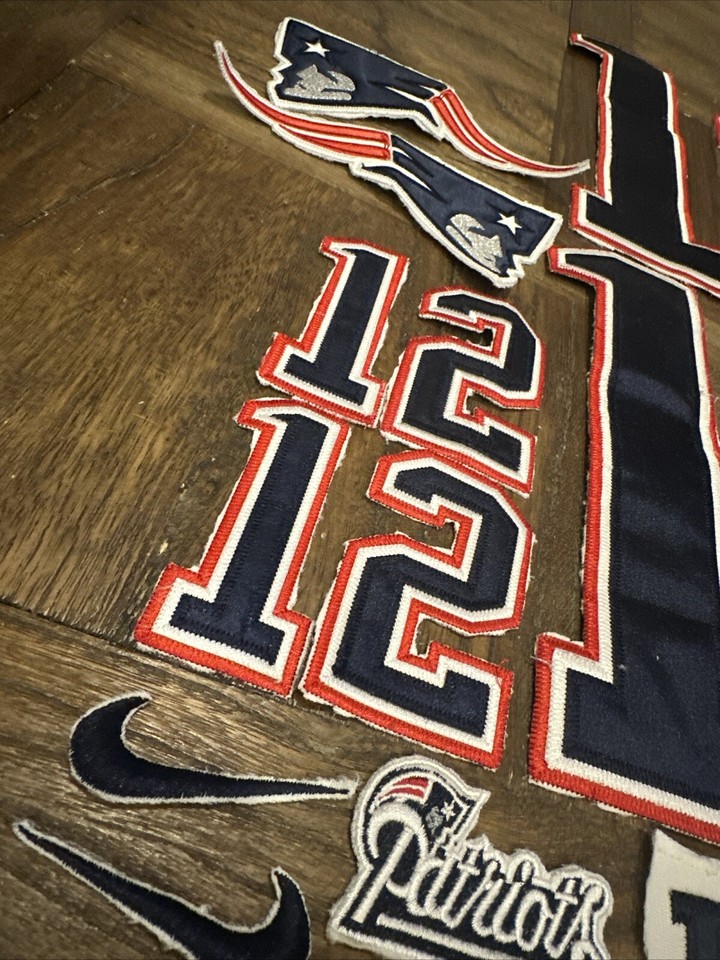 Tom Brady Football Jersey Name Numbers & Team Details 12 eBay