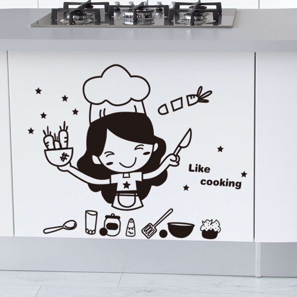 3Pcs Wall Stickers Kitchen Saying Stickers Removable Kitchen Wall
